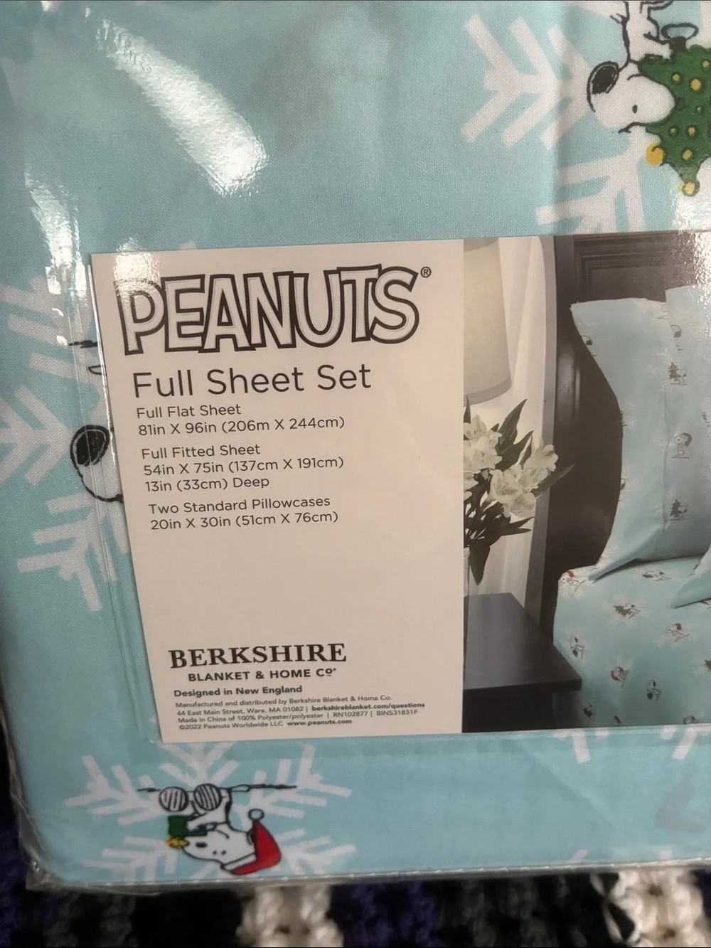 Peanuts Snowflake FULL Sheet Set